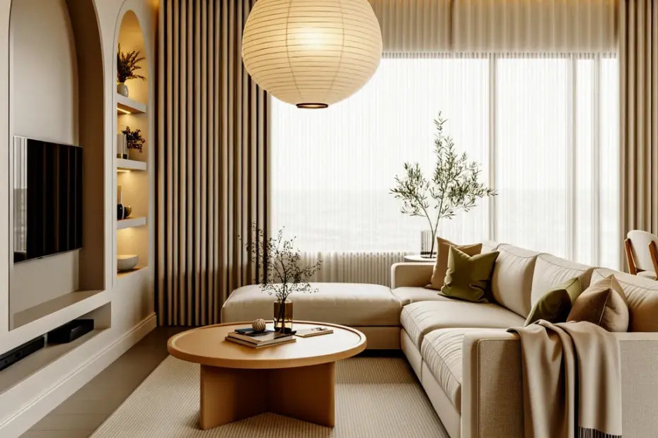 Japandi Minimalist Sectional Sofa Decor | Cloud-Like Comfort for Modern Living Rooms