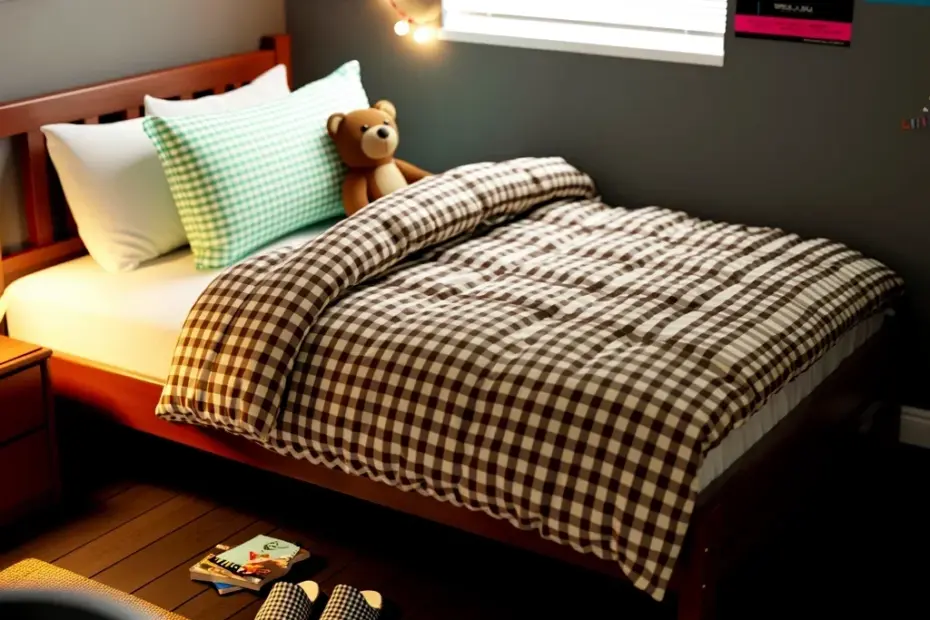 Cozy Dorm Room Bedding Ideas with Plaid & Gingham for Fall